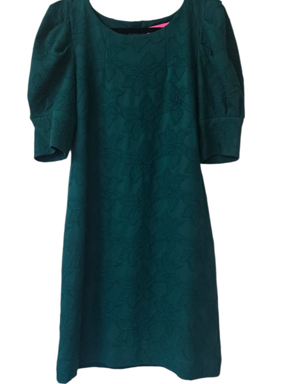 Lilly Pulitzer Deep Teal Puff-Sleeve Midi Dress